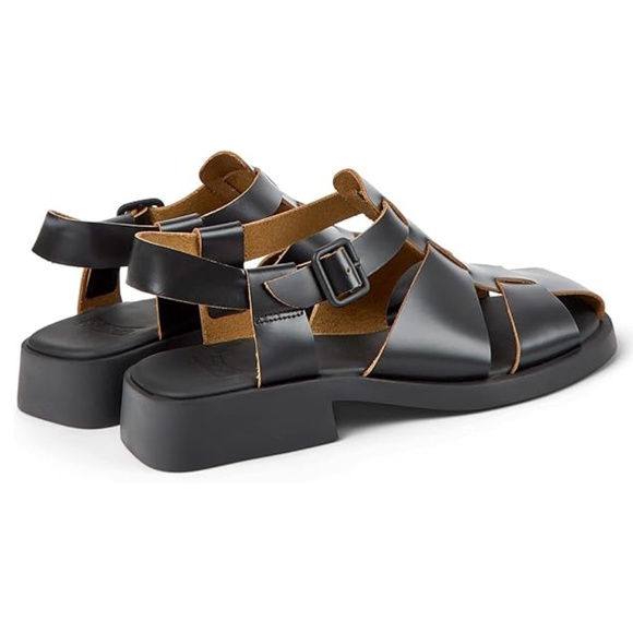 CAMPER Dana women's black leather fisherman sandals size EU 41 / US 10 - Picture 5 of 13